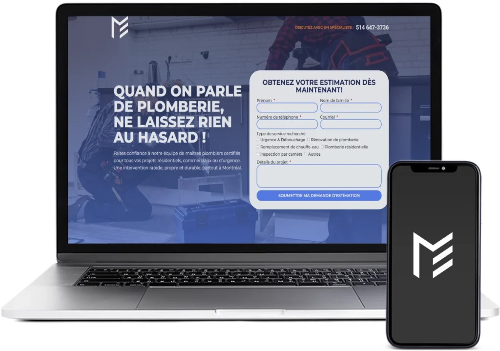 Mockup LP avec logo Montrealenligne.ca